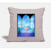 Cosmic Flamingo Light Taupe Pillow